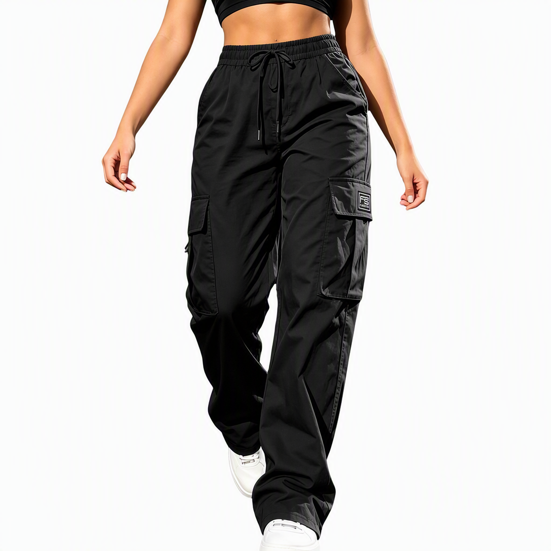👖 Women's Relaxed Fit Straight-Leg Cargo Trousers | Casual Comfort & Everyday Utility ✨