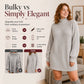 Women's Knit Sweater Dress — Cosy High Neck, Flattering Drape 👗