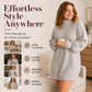 Women's Knit Sweater Dress — Cosy High Neck, Flattering Drape 👗