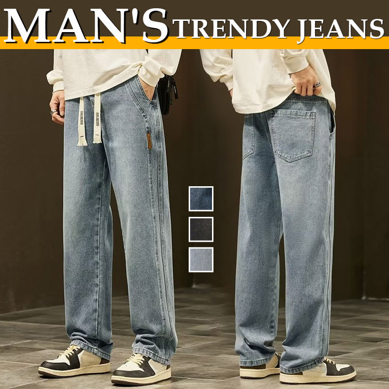 👖 Men's Loose Straight Jeans | Classic Fit, Easy to Style – Perfect for Commute, Casual & Weekend Wear ✨