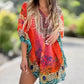 [S-5XL]💃Rochie Boho cu Imprimeu și Volane, Decolteu în V