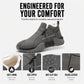 🥾 Men's Fleece-Lined Leather High-Tops | Warm Side-Zip Winter Boots – Non-Slip Grip for Cold Weather ✨