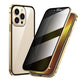 🔥🔥 Husa magnetică pentru iPhone cu sticlă de confidențialitate și ramă metalică