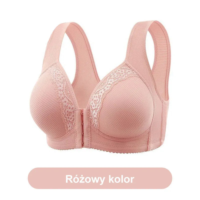 🌬️👙 Breathable Front-Closure Plus-Size Bra | Wire-Free Support & Easy On/Off – Cool, Comfy, Full-Coverage Fit ✨