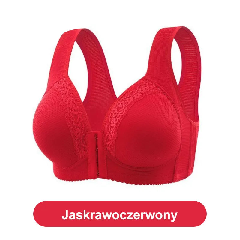 🌬️👙 Breathable Front-Closure Plus-Size Bra | Wire-Free Support & Easy On/Off – Cool, Comfy, Full-Coverage Fit ✨