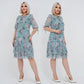 🌸 Rochie elegantă plisată cu mânecă scurtă și lungă👗