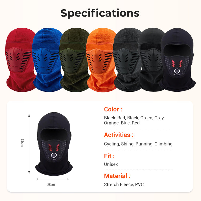 ❄️😷 Unisex Full Face Mask | Full Coverage, Windproof & Warm ✨