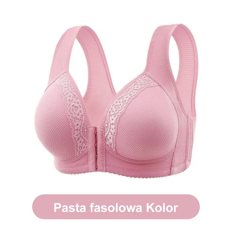 🌬️👙 Breathable Front-Closure Plus-Size Bra | Wire-Free Support & Easy On/Off – Cool, Comfy, Full-Coverage Fit ✨