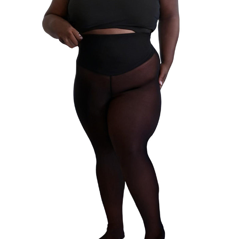 🔥 50K+ SOLD! ❄️ One-Seam Pile-Lined Shaping Tights ✨ Stay Warm, Look Snatched 💕