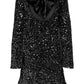 🎀Dancing All Night Sequin Back Bow Loose Mini Cute Dress 🎀