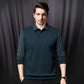 🔥Vânzare la cald🔥Men's Lapel Fake Două piese tricotate Shirt Knit