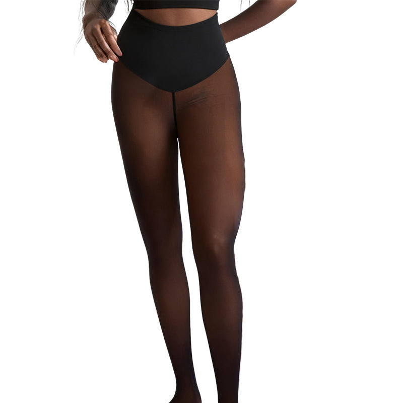 🔥 50K+ SOLD! ❄️ One-Seam Pile-Lined Shaping Tights ✨ Stay Warm, Look Snatched 💕