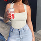 💟Sexy cu nervuri, cu bretele, cu gât pătrat, fără mâneci și fără burtă, pentru controlul burticii Body-uri🩱✨