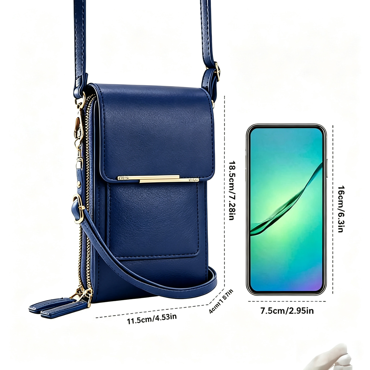 👝 Women's Shoulder Bag — Touchscreen, No Cut-Outs 👜