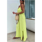 Rochie Maxi cu curea de spaghete cu croială laterală