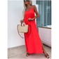 Rochie Maxi cu curea de spaghete cu croială laterală