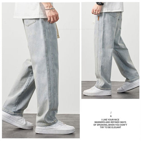 👖 Men's Loose Straight Jeans | Classic Fit, Easy to Style – Perfect for Commute, Casual & Weekend Wear ✨