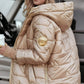 Femeii de iarnă Mid-length cald bumbac Hooded Jacket