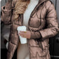Femeii de iarnă Mid-length cald bumbac Hooded Jacket