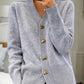 【S-XL】💖Femeii Casual Iarna Plain Yarn Lână Yarn Buton Cardigan