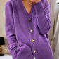 【S-XL】💖Femeii Casual Iarna Plain Yarn Lână Yarn Buton Cardigan