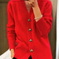Femeii Casual Iarna Plain Yarn Lână Yarn Buton Cardigan