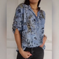 Cămașă tipărită casual cu jumătate de buton pentru femei