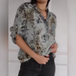 Cămașă tipărită casual cu jumătate de buton pentru femei