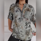 Cămașă tipărită casual cu jumătate de buton pentru femei