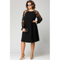 👗Rochie din dantelă cu mâneci lungi și decolteu rotund💖