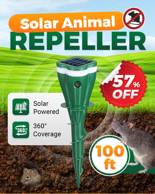 ☀️ Dispozitiv de alungare a cârtițelor, alimentat cu energie solară și rezistent la apă – În stoc & Plată la livrare 🐭🚫
