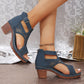 💖Versatile Hollow Out Mid Heel Sandale cu vârf deschis🔥