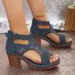 💖Versatile Hollow Out Mid Heel Sandale cu vârf deschis🔥