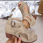 💖Versatile Hollow Out Mid Heel Sandale cu vârf deschis🔥