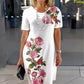 Rose Bloom Short Sleeve Dress