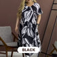 🌸 Rochie vaporoasă elegantă cu gât rotund imprimat