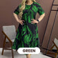 🌸 Rochie vaporoasă elegantă cu gât rotund imprimat