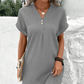⏳Vânzare fierbinte de vară 49% OFF🔥Rochie minimalistă de damă, cu gât în V și culoare uni🌸💃