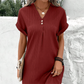 ⏳Vânzare fierbinte de vară 49% OFF🔥Rochie minimalistă de damă, cu gât în V și culoare uni🌸💃