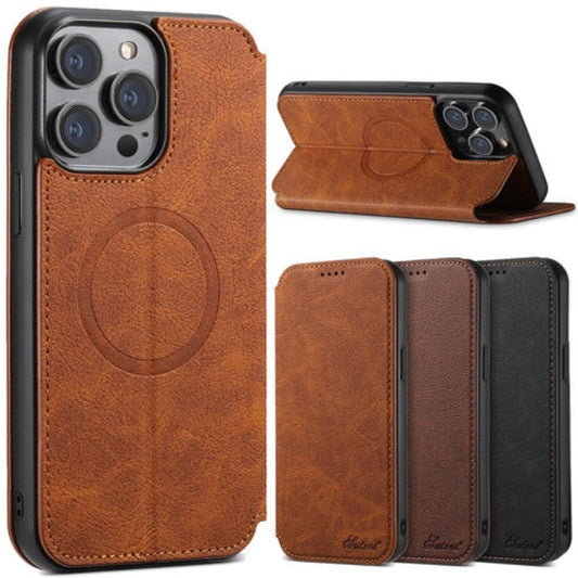 Magnetic Flip Wallet Case pentru iPhone Series
