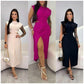 👗Rochie elegantă împărțită pentru femei