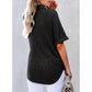 【S-2XL】👚Top cu mânecă scurtă cu rever pentru femei