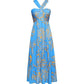 🌺Rochie croită fără mâneci cu imprimeu floral💃