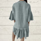 ⏳Time-limited Special⏰Women's Casual V-Neck Ruffle Shirt Dress