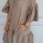 ⏳Time-limited Special⏰Women's Casual V-Neck Ruffle Shirt Dress