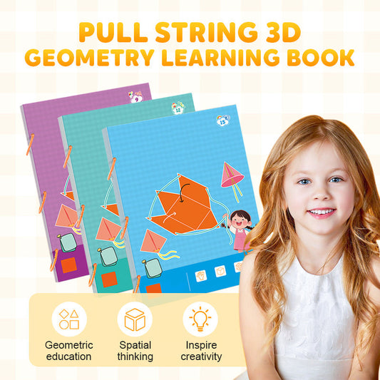 📘 Carte 3D Geometrie – Cu Șnur & Forme Pop-Up | Jucărie Educativă Montessori 👶🧸