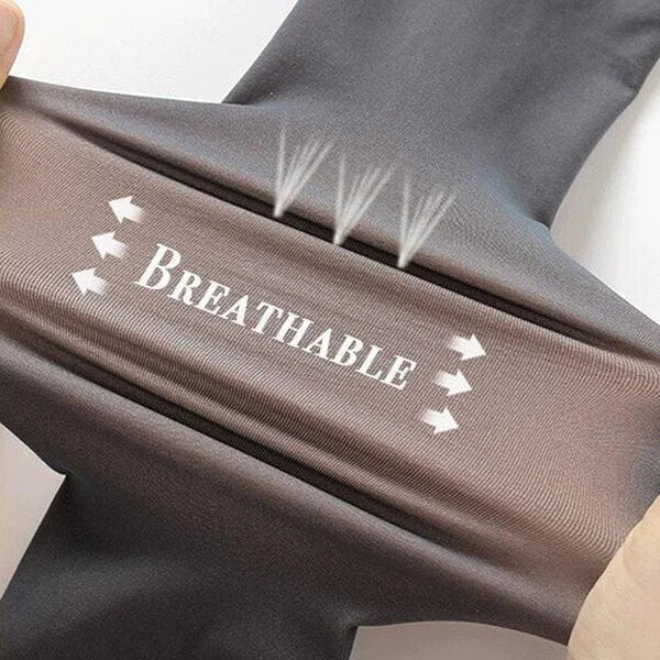 ❄️🧦 Women's Fleece Lined Tights | Fake Translucent & Thermal – Warm Look for Cold Days ✨