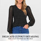 Women’s Elegant V-Neck Long Sleeve Top