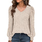 Women’s Elegant V-Neck Long Sleeve Top