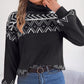 Pulover cu guler înalt din tricot pentru femei